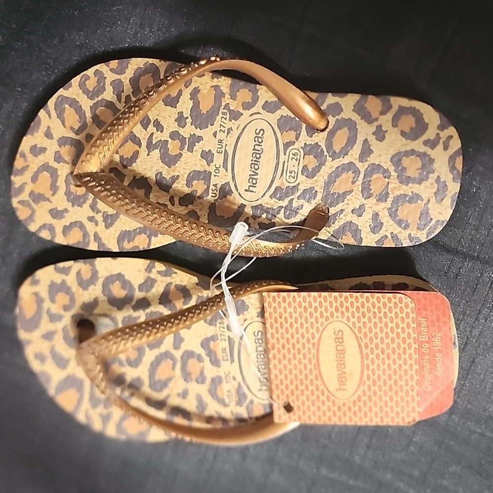 Havaianas Leopard Print Toddler Girl size 10c